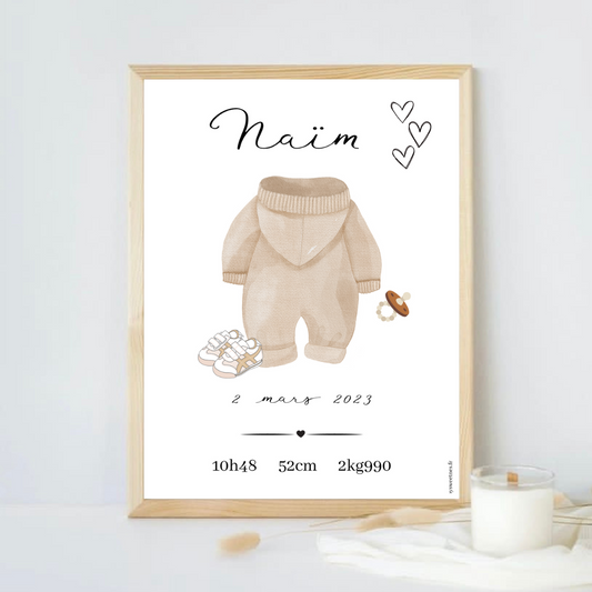 Affiche / Poster - Naissance « Naïm »