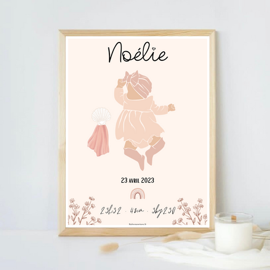 Affiche / Poster - Naissance « Noélie »